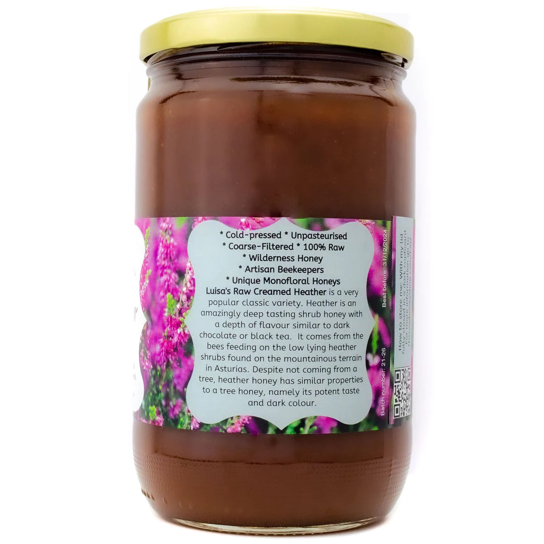 RAW ORGANIC CREAMED HEATHER HONEY